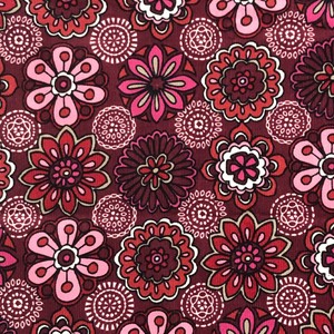 Pinwale-Corduroy-Red-Floral-Flower-Power-Fabric-OOP
