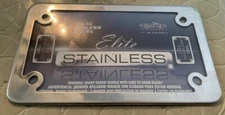Cruiser Accessories 77000 MC Elite Motorcycle License Plate Frame, Stainless