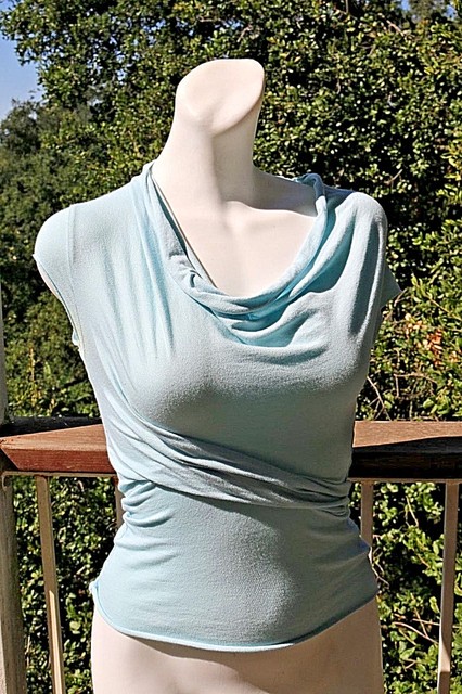 mock cowl neck top