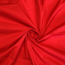 Plain Red Polycotton Poplin Fabric Dress Craft Bunting 44" inch 112cm wide