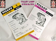 TILLEY LAMP AL15A and A15A SPECIFICATIONS AND SPARE PARTS LIST LEAFLET