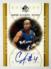 2000-01 SP Authentic Courtney Alexander AUTO Card Sign of the Times Wizards!