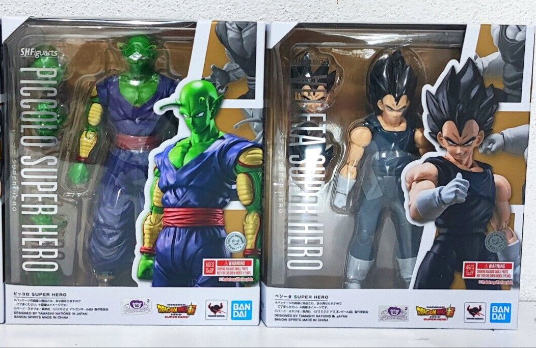 Bandai Dragon Ball lotto Super Hero S.H. Figuarts Piccolo + Vegeta NUOVI