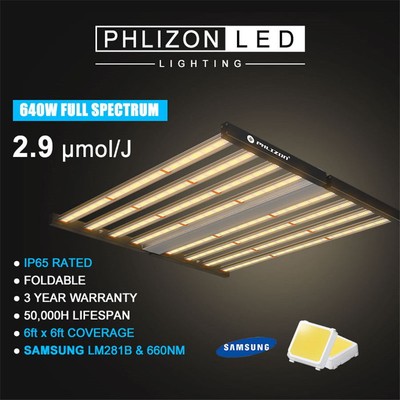 640W Samsung LED Grow Light Vollspektrum Zimmerpflanzen Pflanzenlampe Grow Lampe