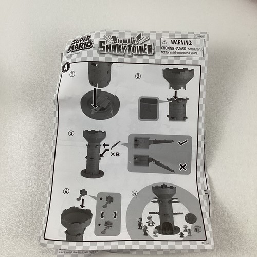 Super Mario Blow Up Shaky Tower Balancing Game Tabletop Skill Action Epoch - Afbeelding 4 van 13