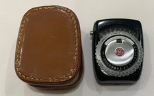 Vintage GE GENERAL ELECTRIC EXPOSURE METER TYPE PR-1 USA W/ Leather Storage Case