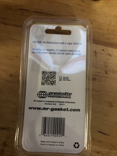Mr. Gasket 929G Mr. Gasket Distributor Mechanical Advance Curve Kit - Picture 2 of 2