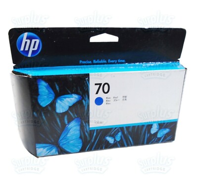 Genuine HP 70 Blue Ink 130ml DesignJet L3S81B E1L21B Q6675A  - Retail Box