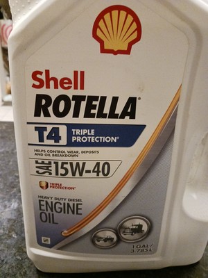 (3 Pack) Shell Rotella T4 15W-40 Heavy Duty Diesel Motor Engine Oil 1Gal