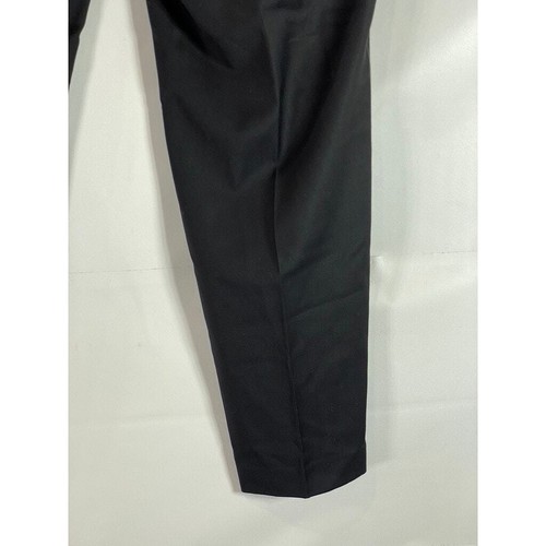 MICHAEL KORS Men's Solid Black Stretch Wool Flat Front Dress Pants SZ 38x30 - Picture 9 of 10
