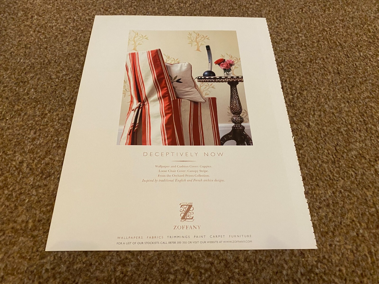 FRAMED ADVERT 11X9 ZOFFANY WALLPAPER eBay