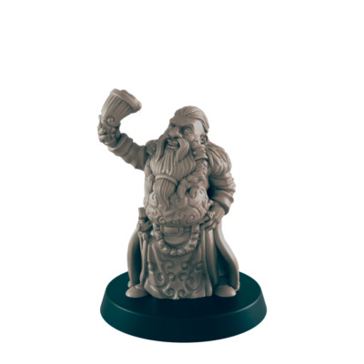 Dwarf Male Noble - Everyday Folk - Minis - EC3D - - Dungeons & Dragons - RPG - T