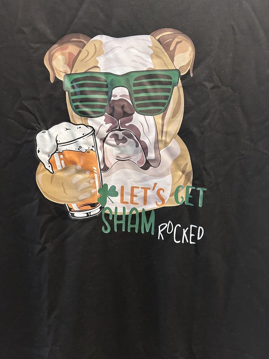 Denim Flower Irish T-Shirt Mens Size Small Patty's Day