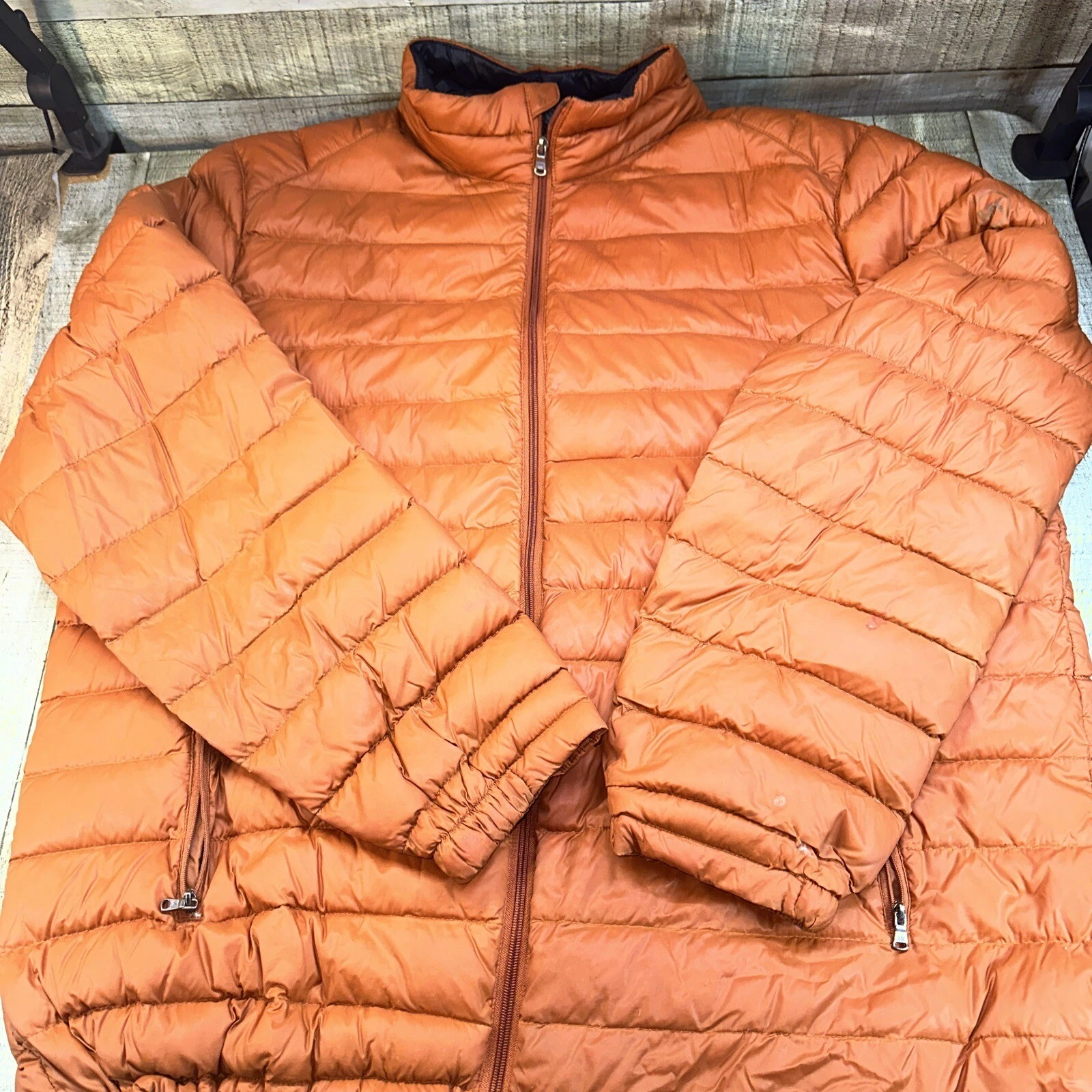 michael kros puffer jacket orange XXL