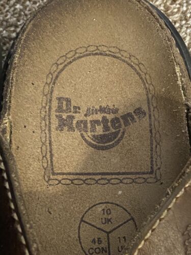 Sandalias de plataforma vintage Y2K gruesas Dr Doc Marten’s de cuero marrón para hombre talla 11 - Imagen 2 de 7