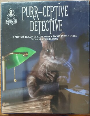 Bepuzzled Purr-Ceptive Detective Mystery Puzzle by Alan Robbins 1994