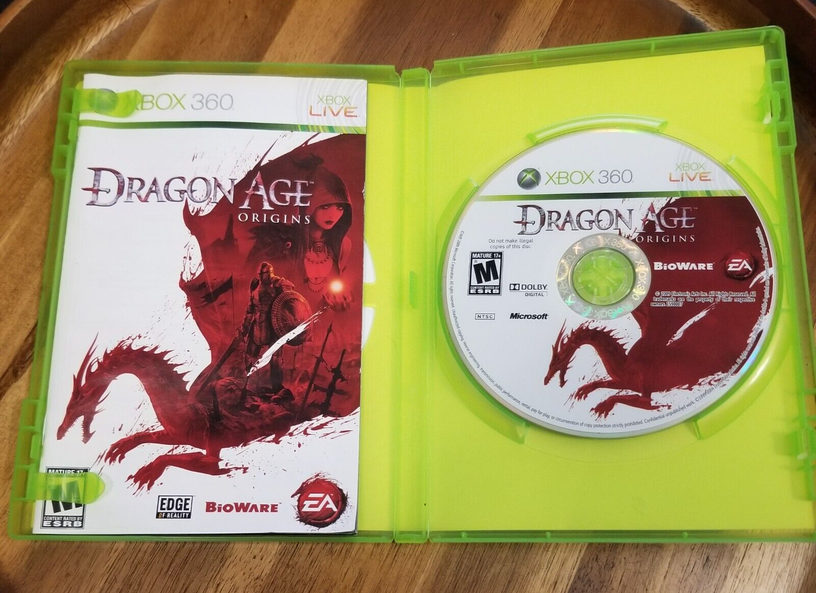 Dragon Age: Origins Microsoft Xbox 360 CIB Complete In Box & TESTED! Vr Gd  Cond!