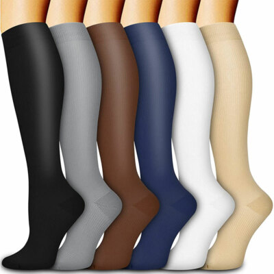 Compression Socks Men Women Circulation Support for Nurses, Running, Medical