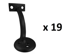 *19* Onward 3-7/8 in. Black Handrail Bracket for Flat Bottom Handrail (22820FBV)