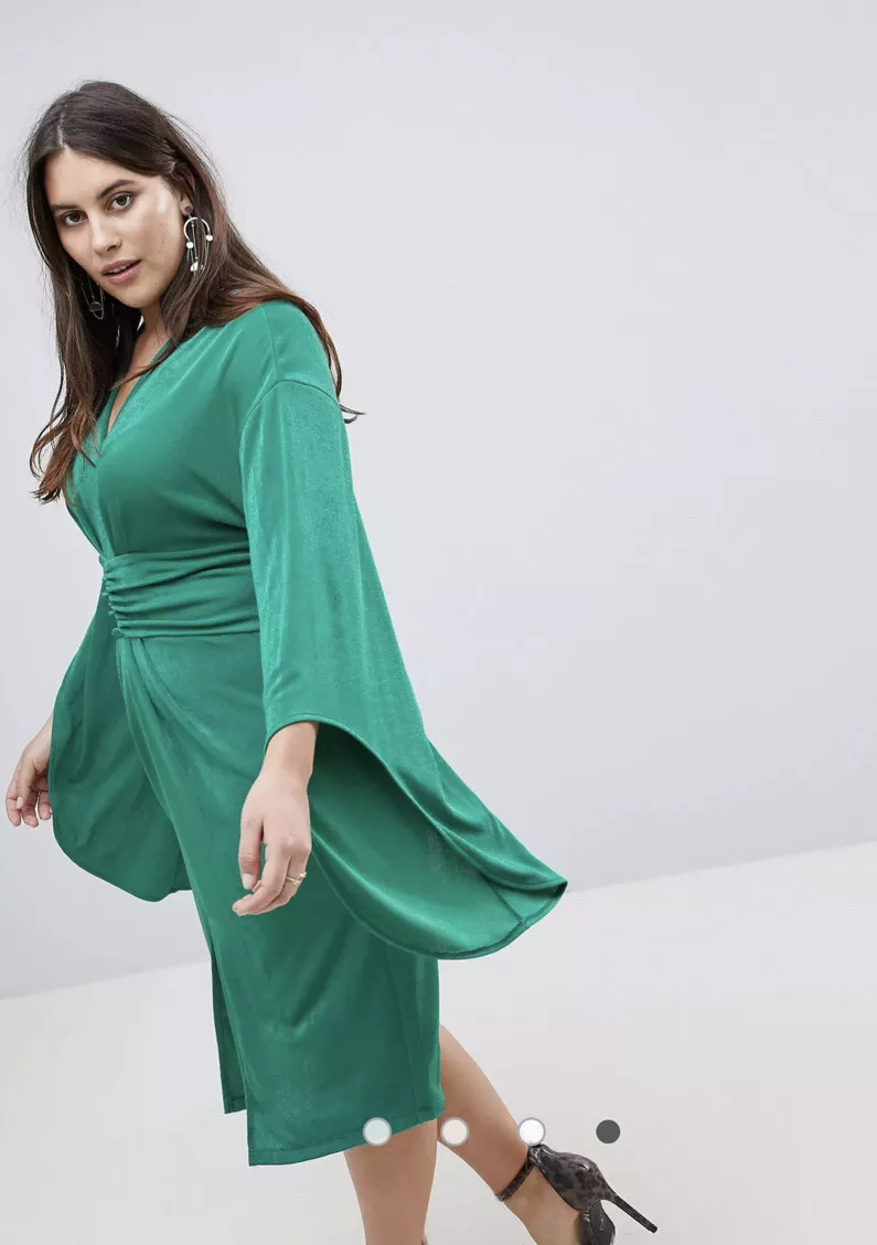 Plunge kimono clearance dress