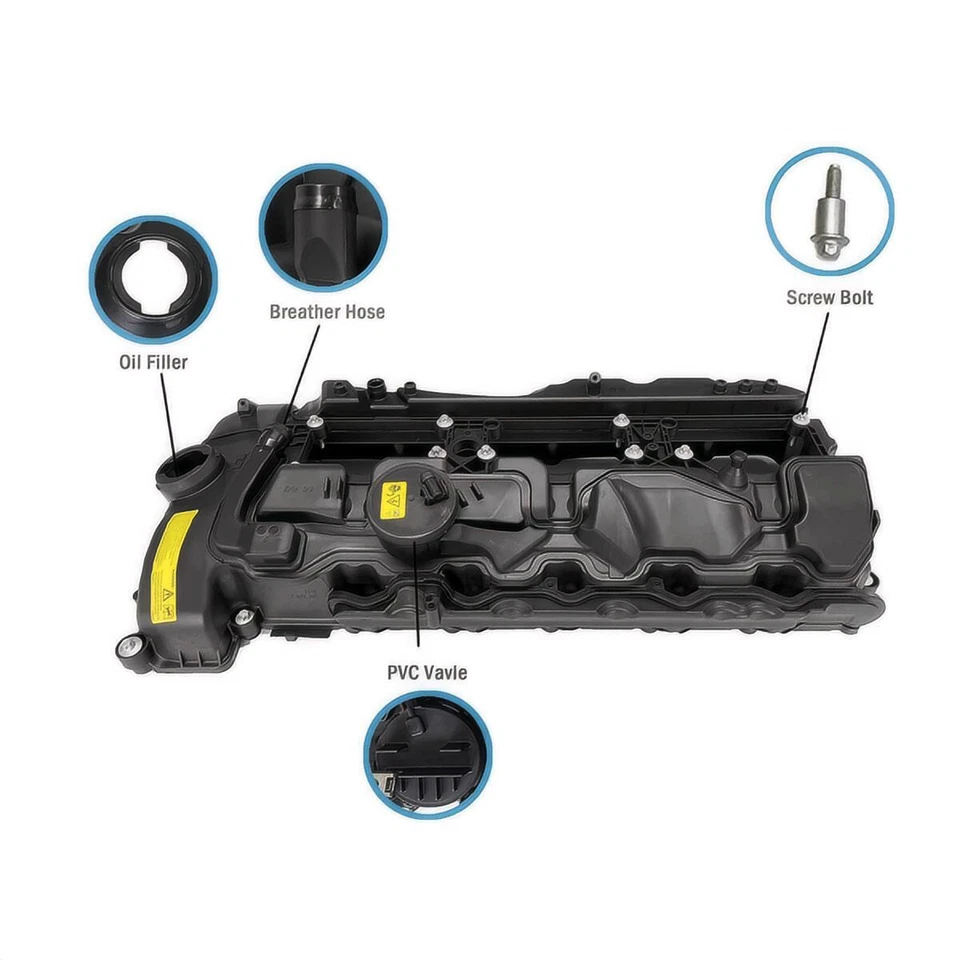 Engine Valve Cover w/ Gasket Kit For 2011-2014 BMW X3 X5 X6 335i 535i xDrive - Изображение 3 из 4