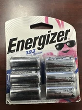 Energizer 123 Lithium Batteries, CR123A, 6 Count