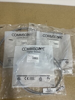 Lot of 3 Commscope Uniprise UNC6-GY-10F, UC1BBB2-0CF010 Patch Cord