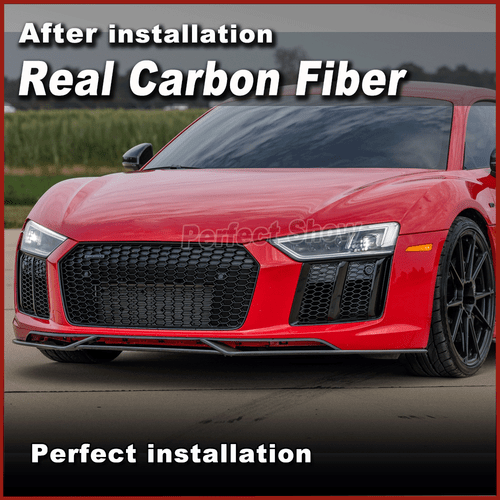 Se adapta a Audi R8 16-18 carbono labio delantero alerón labio delantero juego - Imagen 4 de 10