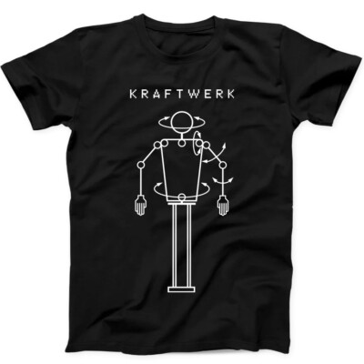 T-Shirt Kraftwerk Robot Electronic Synth Pop Musik Geschenk schwarz 350