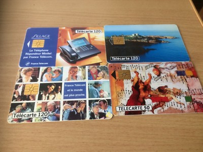 Sammlung mit  5  Französische  Telefonkarten