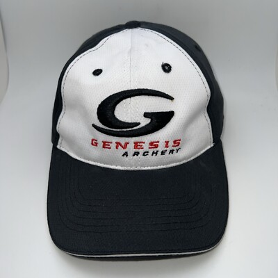 Genesis Archery Strapback Hat Mens Black Baseball Cap Embroidered Sport GR15