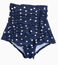Unique Vintage Women's High-Waist Louise Polka Dots Swim Bottom XS 5615