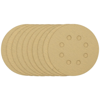 Draper Tools Gold Sanding Discs With Hook & Loop, 125mm, 120 Grit