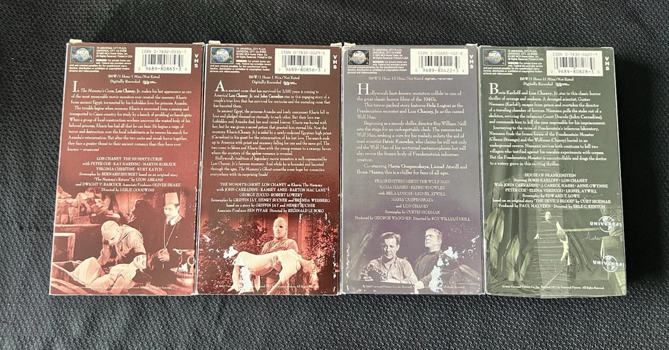 Lot of 4 Universal Monsters VHS Classics Creature - Image 3 of 4