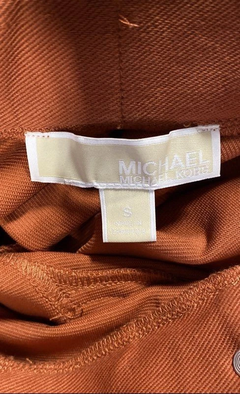 Pantalones ajustados Michael Kors Orange Select para mujer pequeños mezcla de algodón elásticos nuevos con etiquetas Foto 4 de 4