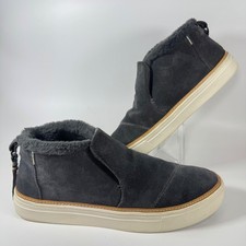 TOMS Paxton Forged Iron Grey SuedeSlip On Women Sneaker Size 9