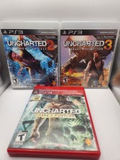  Uncharted : Lot 3 (Sony PlayStation 3) Tested & Polished Excellent Condition 