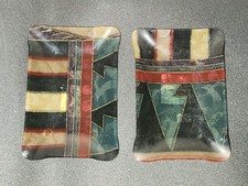 2 Vintage Springs Springmaid Sandstone Soap Dishes Geometric Lucite
