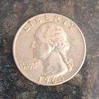 1964 Washington Quarter Silver 25C Coin