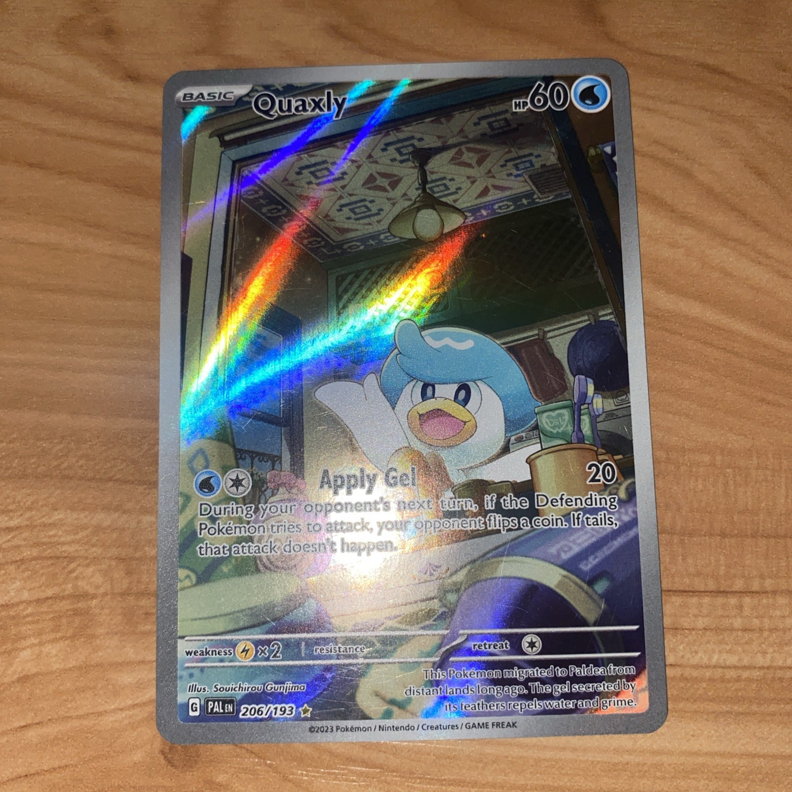 NM-Mint Quaxly - 206/193 - Illustration Rare Pokemon Paldea Evolved