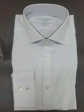 New Charles Tyrwhitt Greenwich Stretch Slim Fit Dress Shirt White Sz 16/33"