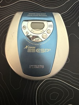 Phillips Portable CD Player Blue X-Treme 25 ESP3 AZ7784/17 Tested Working VTG