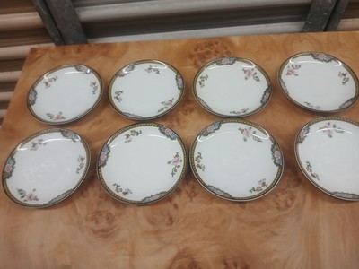 Lot Of 8 Antique Noritake Pheasant Saucers.. No Chips Or Cracks