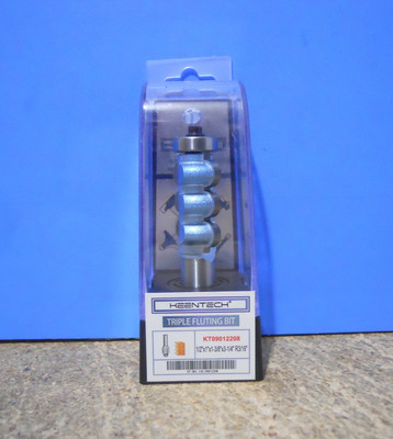 KEENTECH Triple Flute Molding Router Bit 1/2''x1''x1-3/8''x3-1/4'' R3/16'' KT09012208