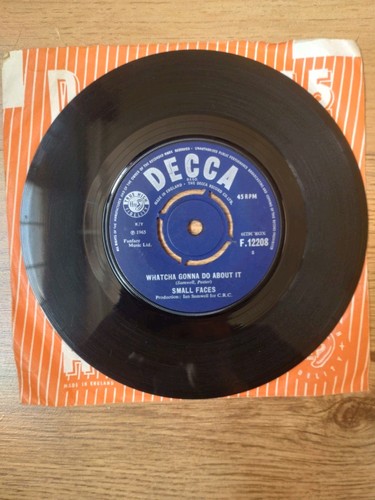 Small Faces Whatcha Gonna Do About It Very Good 7" Single Vinyl Record F12208 - 第 3/4 張圖片