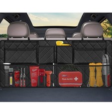 Trunk Organizer Hanging Backseat Car Storage Bag Suv 42x18 Black Waterproof