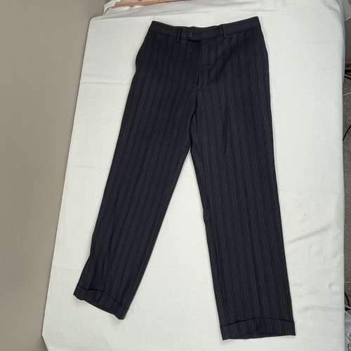 Mabro Italian Suit Men 42R Blue Pinstripe Super 120’s Loro Piana Italy Blazer - Picture 16 of 16