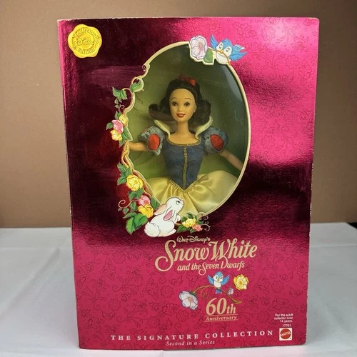 Disney Snow White Doll 60th Anniversary 1997 Mattel Signature Collection NIB VTG