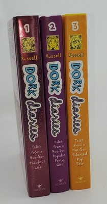 DORK DIARIES BOOKS1,2 &3 Hardback-Aladdin Books By Nikki&Erin Russell Great Cond