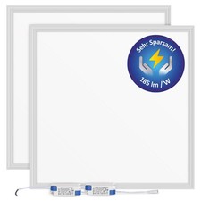 LECOM 2x LED Panel 62x62 24W 4500lm EEK:B 185lm/W Flimmerfrei Büro Rasterleuchte